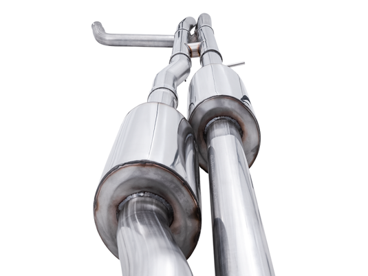 AWE Tuning 4th Gen GM 1500 6.2L 0FG Cat-Back Split Rear Exit (w/ Bumper Cutouts) - Quad Chrome Tips