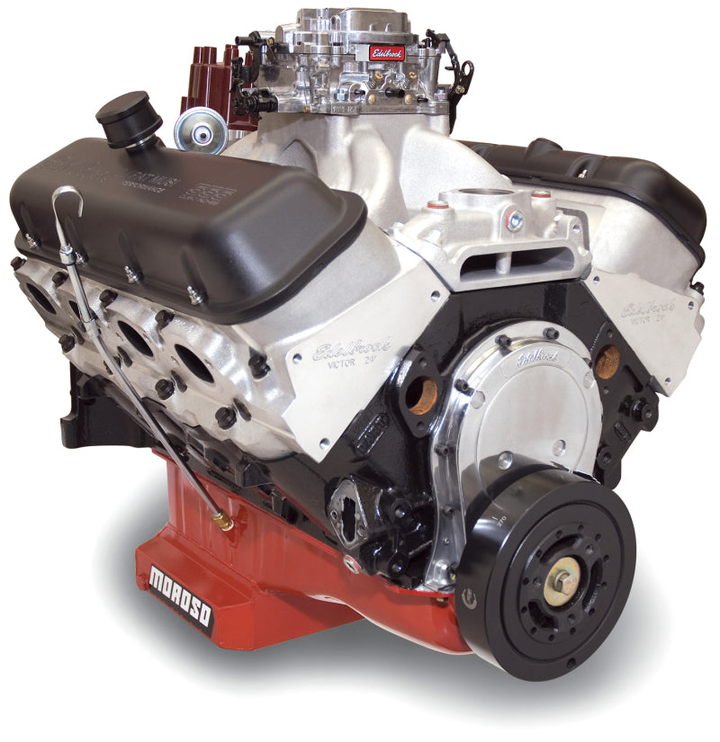 Load image into Gallery viewer, Edelbrock Crate Engine Edelbrock/Pat Musi 555 RPM XT BBC 675 HP Stock Exhaust Port Location
