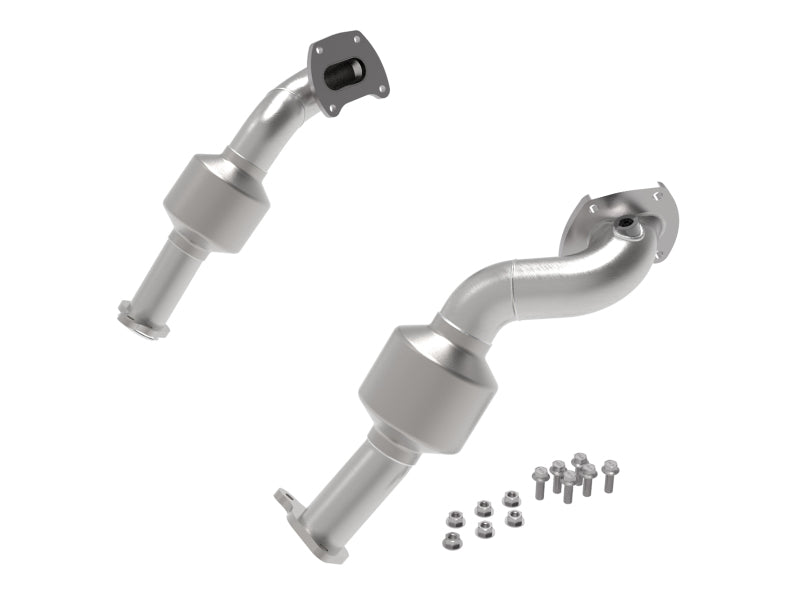 Load image into Gallery viewer, aFe Twisted Steel Down Pipe 409SS w/ Cat 16-17 Toyota Tacoma V6-3.5L
