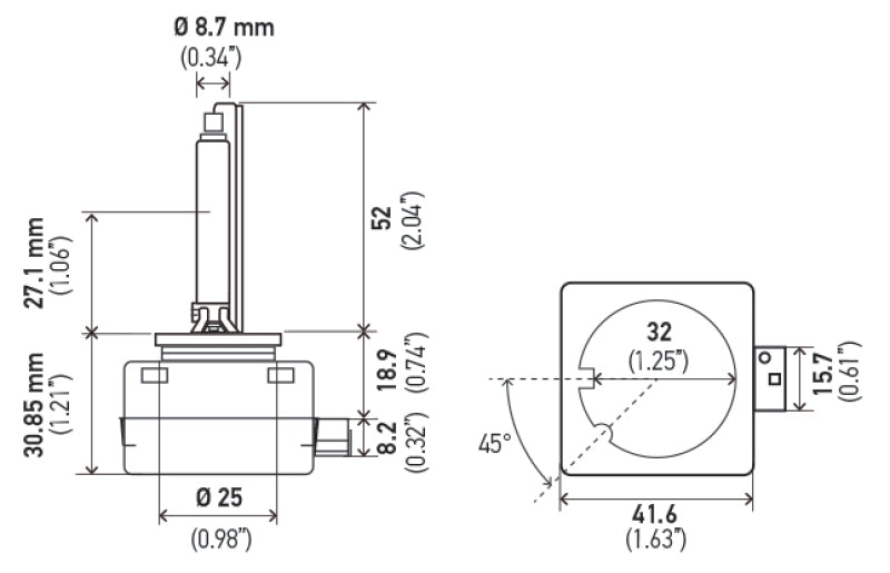 Load image into Gallery viewer, Hella Xenon D1S Bulb PK32d-2 85V 35W 4300k
