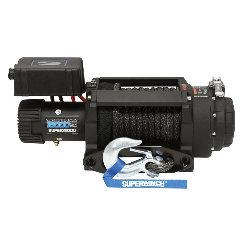 Load image into Gallery viewer, Superwinch 18000 LBS 12V DC 33/64in x 79 ft Synthetic Rope Tiger Shark 18000SR Winch
