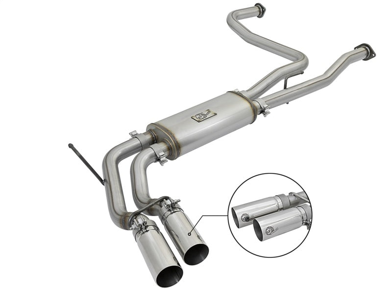Load image into Gallery viewer, aFe Rebel Series 3in SS Cat-Back Exhaust System w/ Polished Tip 04-15 Nissan Titan V8 5.6L
