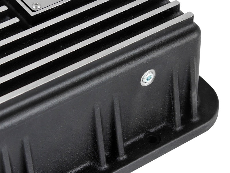Load image into Gallery viewer, aFe Transmission Pan (Black); Ford Trucks 94-08 AODE
