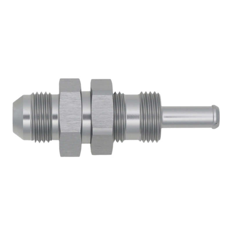 Load image into Gallery viewer, DeatschWerks 8AN Male Flare to Straight 5/16in Single Hose Barb - Anodized DW Titanium

