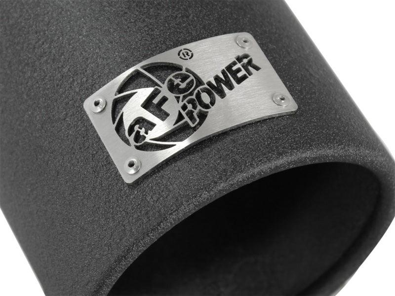 Load image into Gallery viewer, aFe MACHForce XP Exhausts Tips SS-304 EXH Tip 3in x 4Out x 12L Bolt-On (blk)
