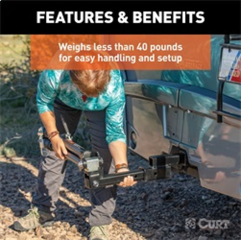 Load image into Gallery viewer, RockJock Curt Rambler Steel RV Tow Bar 7500lbs 2in Shank
