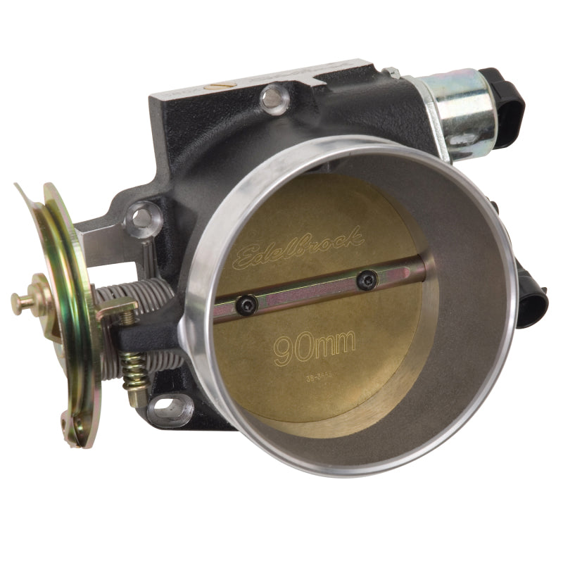 Load image into Gallery viewer, Edelbrock Throttle Body Victor Universal LS1 90mm Black Mini Texture Powder Coating
