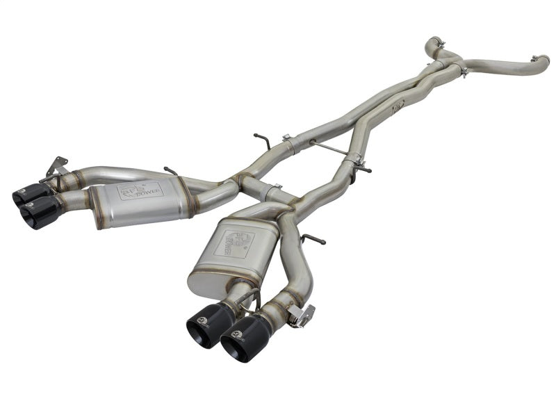 Load image into Gallery viewer, aFe MACHForce XP 3in 304 SS Cat-Back Dual Exhaust w/ Black Tips 16-17 Chevy Camaro SS V8-6.2L
