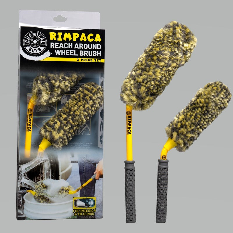 Load image into Gallery viewer, Chemical Guys Rimpaca Reach Around Ultimate Wheel Brush Set - 2 Pcs
