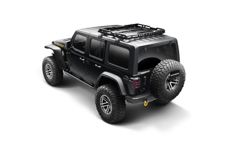 Load image into Gallery viewer, Bushwacker 18-21 Jeep Wrangler JL (2-Door &amp; 4-Door) Flat Style Flares 4pc - Black
