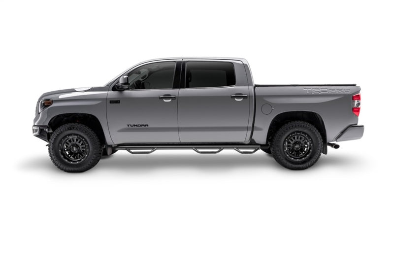 Load image into Gallery viewer, N-Fab Nerf Step 01-06 Chevy-GMC 1500/2500/3500 Crew Cab 8ft Bed - Tex. Black - Bed Access - 3in
