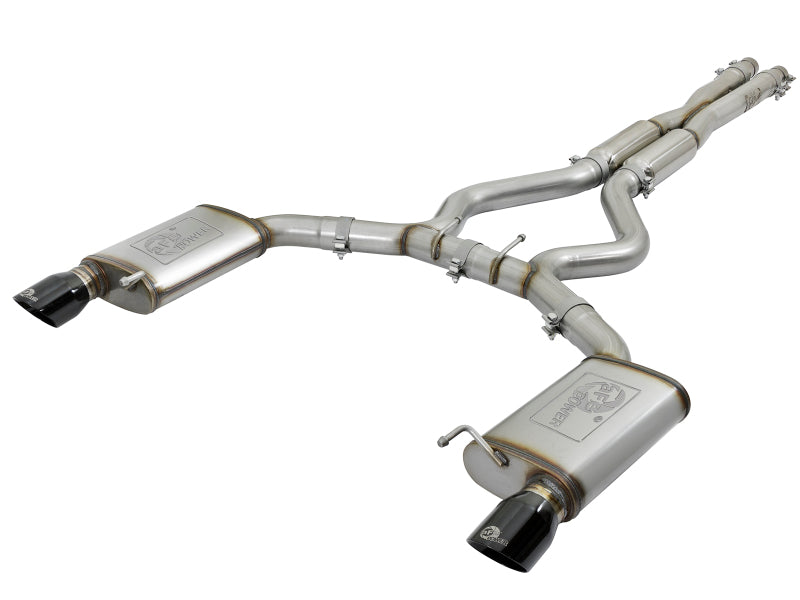 Load image into Gallery viewer, aFe 20-22 Audi RS6 Avant V8 4L (tt) MACH Force-Xp 3in to 2.5in 304 SS Cat-Back Exhaust w/ Black Tip
