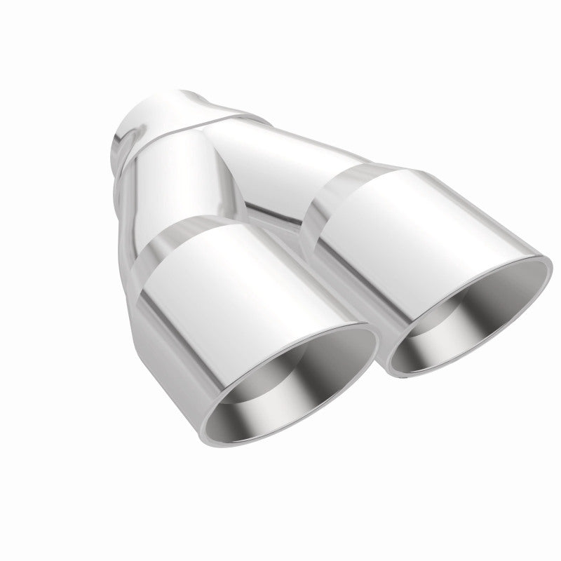 Load image into Gallery viewer, MagnaFlow Double Wall 3in Dual Round Polished Tip 2.25in Inlet
