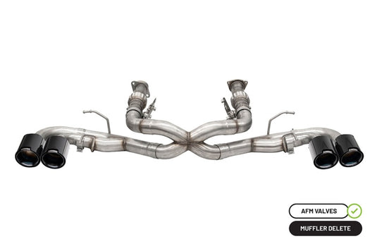 Corsa 20-25 Chevrolet Corvette C8 RWD 3in Xtreme Cat-Back Exhaust w/4.5in Carbon Fiber Black PVD Tip