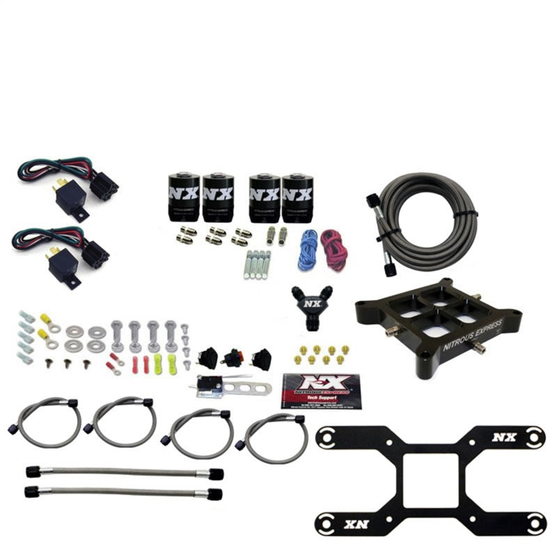 Load image into Gallery viewer, Nitrous Express 4150 Dual Stage Billet Crossbar Nitrous Kit (50-300 &amp; 100-500HP) w/o Bottle
