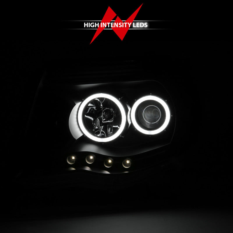 Load image into Gallery viewer, ANZO 2005-2011 Toyota Tacoma Projector Headlights w/ Halo Black
