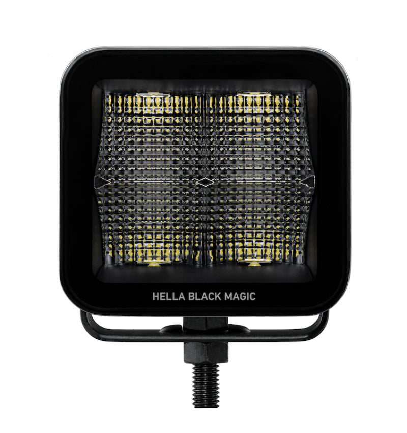 Load image into Gallery viewer, Hella Universal Black Magic 3.2in L.E.D. Cube Kit - Flood Beam
