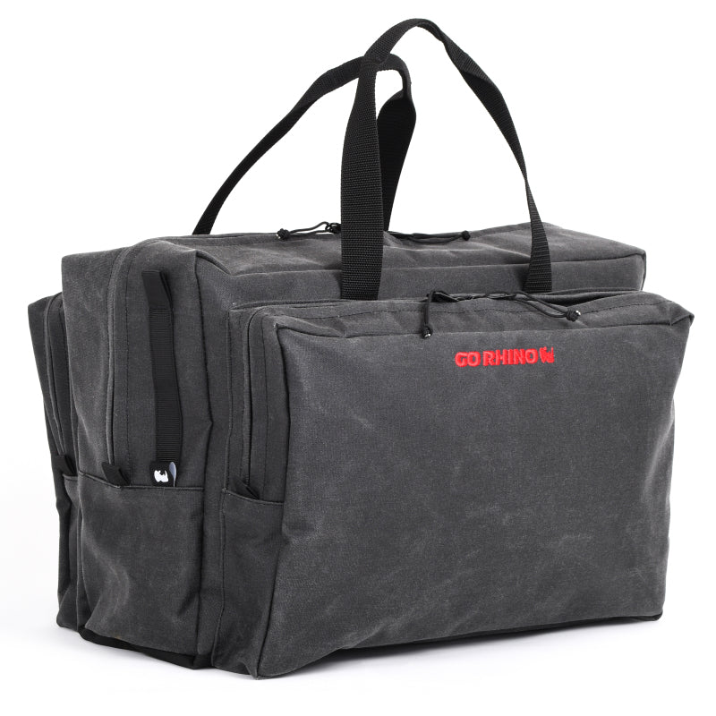 Load image into Gallery viewer, Go Rhino XVenture Gear Bag - Large (13x14x22in. Closed) 12oz Waxed Canvas - Black
