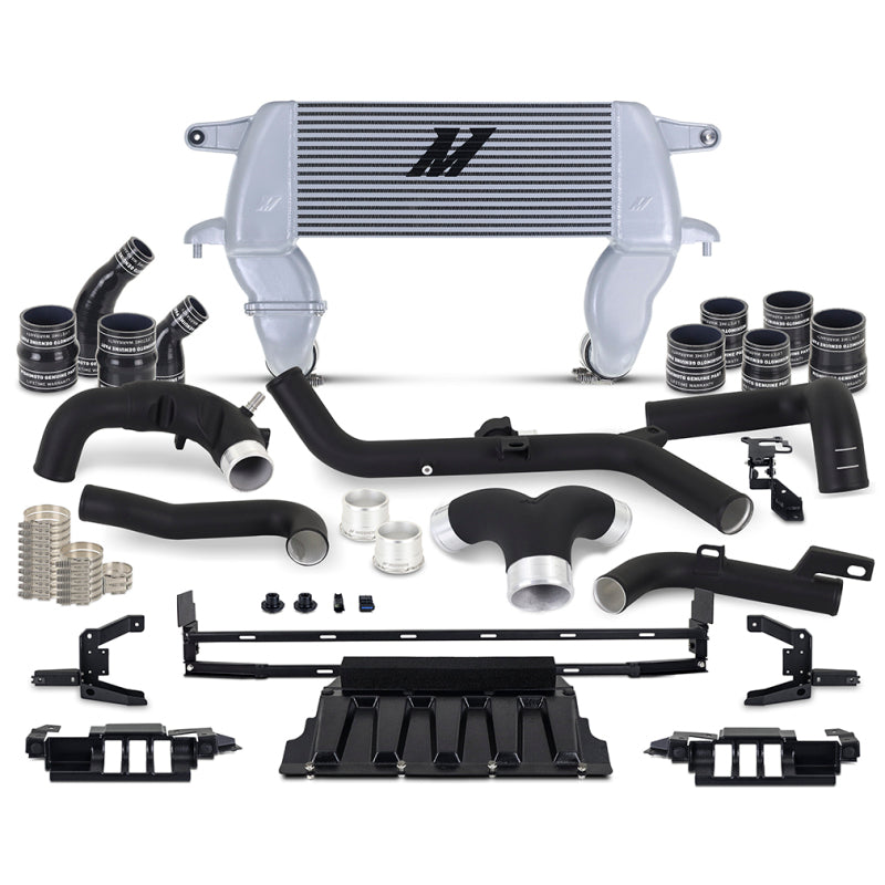 Load image into Gallery viewer, Mishimoto 21+ Ford Bronco 2.7L High Mount INT Kit BK Pipes SL Core
