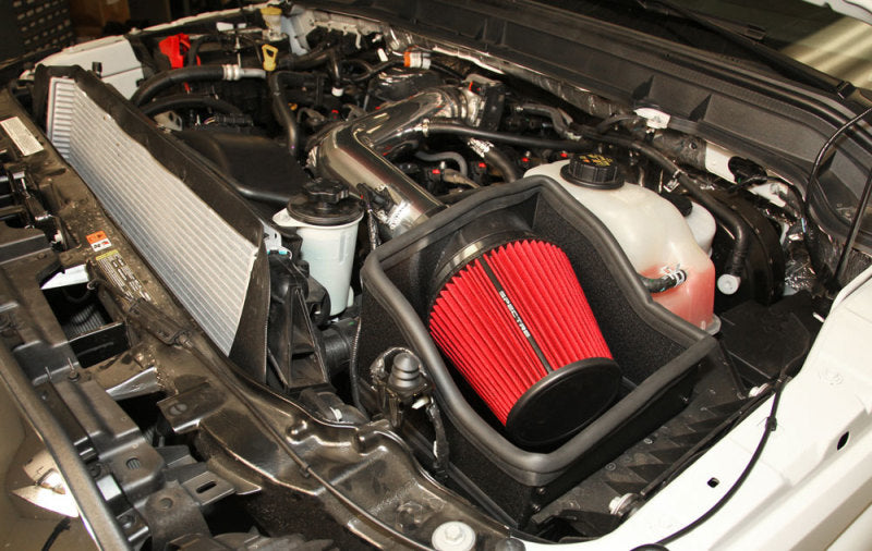 Load image into Gallery viewer, Spectre 11-14 Ford F250/350 V8-6.2L F/I Air Intake Kit - Polished w/Red Filter
