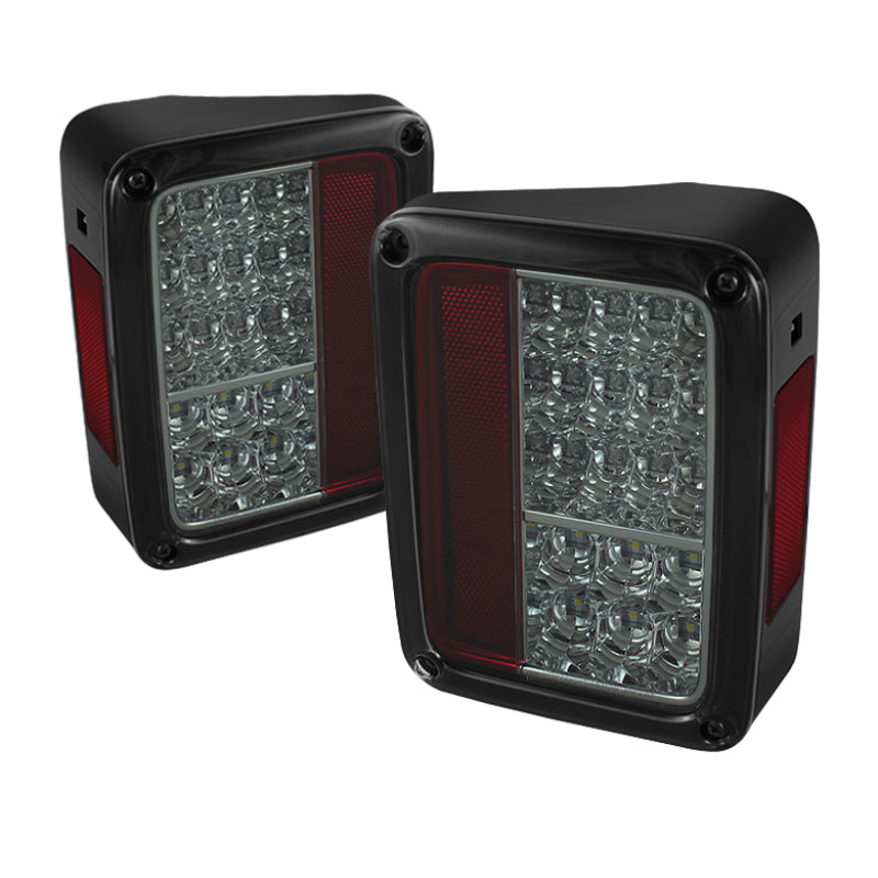 Load image into Gallery viewer, Spyder Jeep Wrangler 07-15 LED Tail Lights Smoke ALT-YD-JWA07-LED-SM
