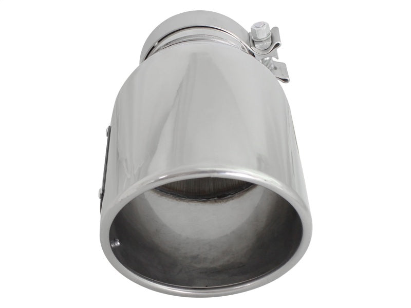 Load image into Gallery viewer, aFe MACH Force-XP 304 SS Right Side Single Wall Polished Exhaust Tip 4in Inlet x 6in Outlet x 12in L

