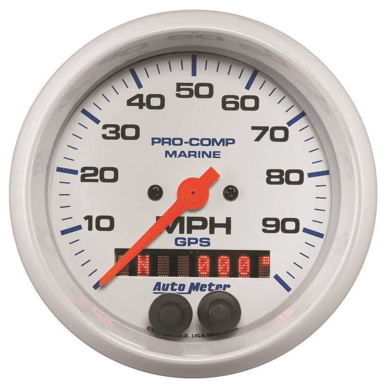 Load image into Gallery viewer, Autometer Gauge GPS Speedometer 3-3/8in 100 MPH Marine White Gauge
