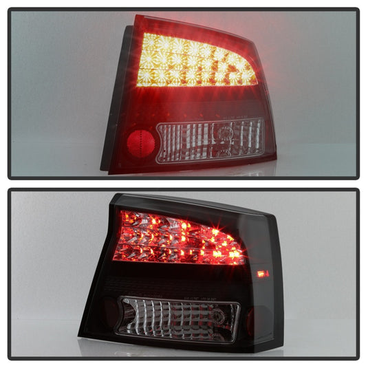 Spyder 06-08 Dodge Charger LED Tail Lights - Black Smoke ALT-YD-DCH05-LED-BSM