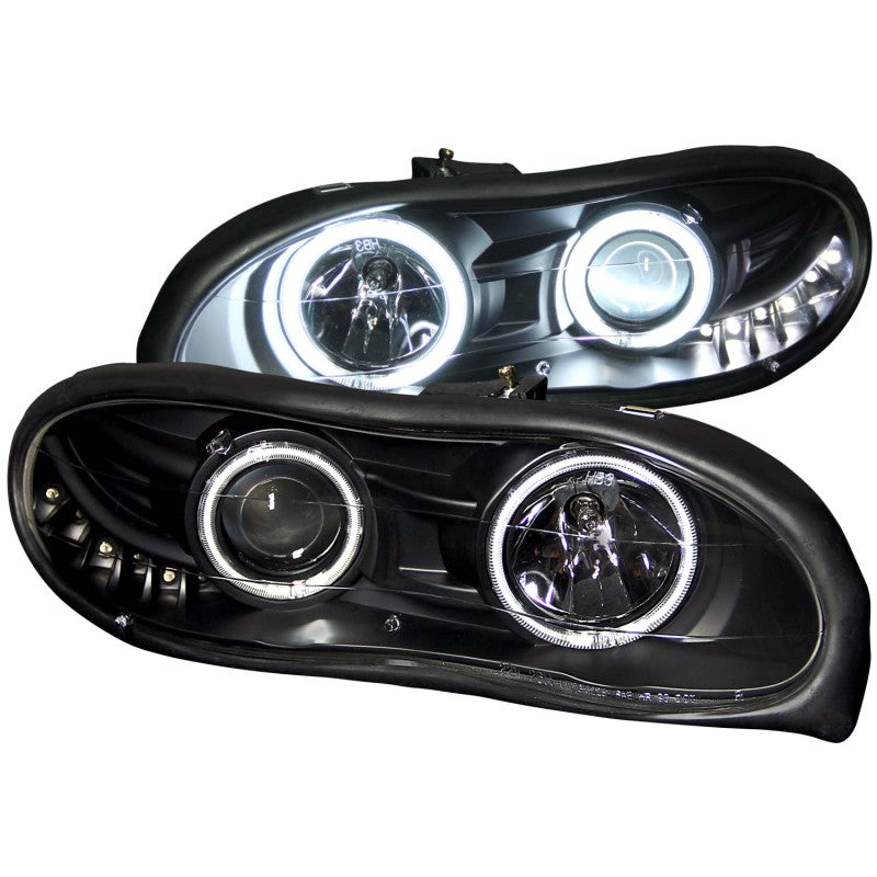 Load image into Gallery viewer, ANZO 1998-2002 Chevrolet Camaro Projector Headlights w/ Halo Black
