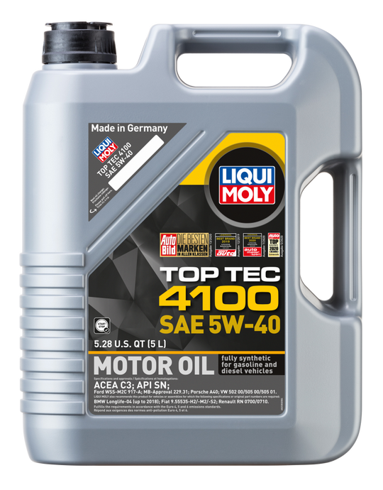 LIQUI MOLY 5L Top Tec 4100 Motor Oil SAE 5W40