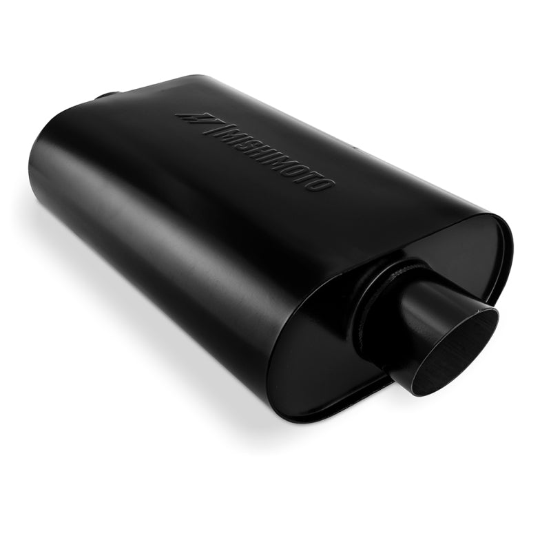 Load image into Gallery viewer, Mishimoto Muffler with 3in Center Inlet/Outlet - Angled Tip - Black

