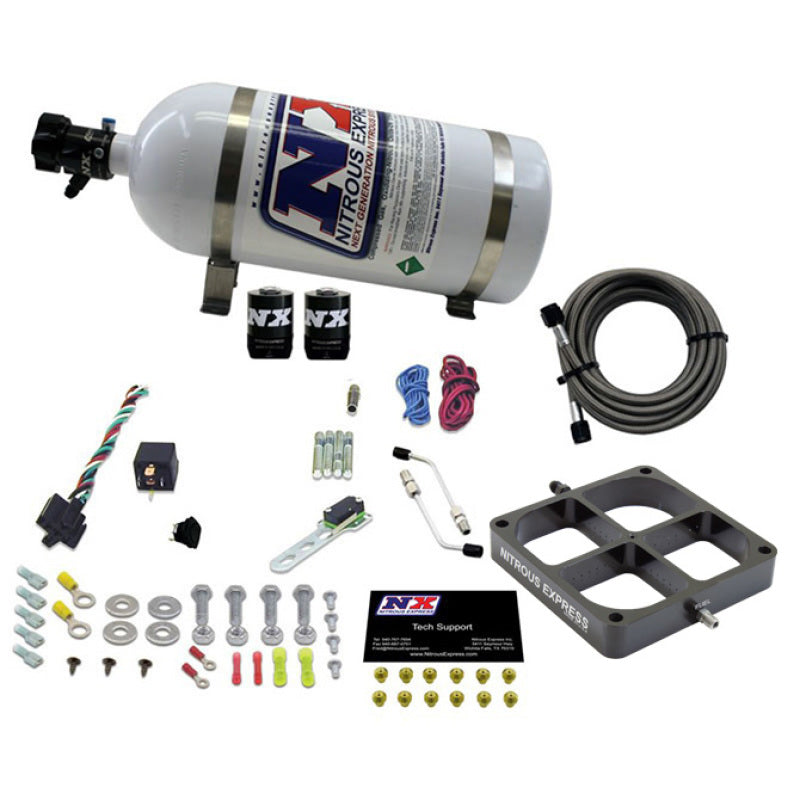 Load image into Gallery viewer, Nitrous Express Single Entry Crossbar 8500 Based Throttle Body Nitrous Kit w/10lb Bottle
