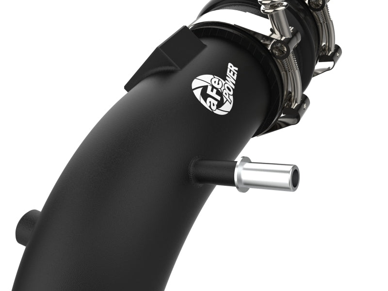 Load image into Gallery viewer, aFe Bladerunner Intercooler Cold Charge Pipe Black 3.5-2.75in 2021+ Ford F-150 V6-2.7L (tt)
