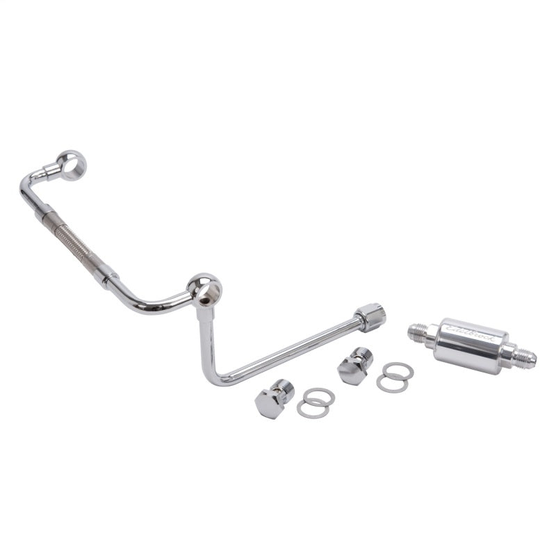 Load image into Gallery viewer, Edelbrock Dual Feed Line/Thunder Series Carb w/ Polished Fuel Filter
