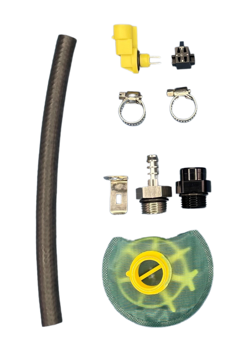 Load image into Gallery viewer, DeatschWerks DW650iL Series 650LPH In-Line External Fuel Pump Universal Install Kit
