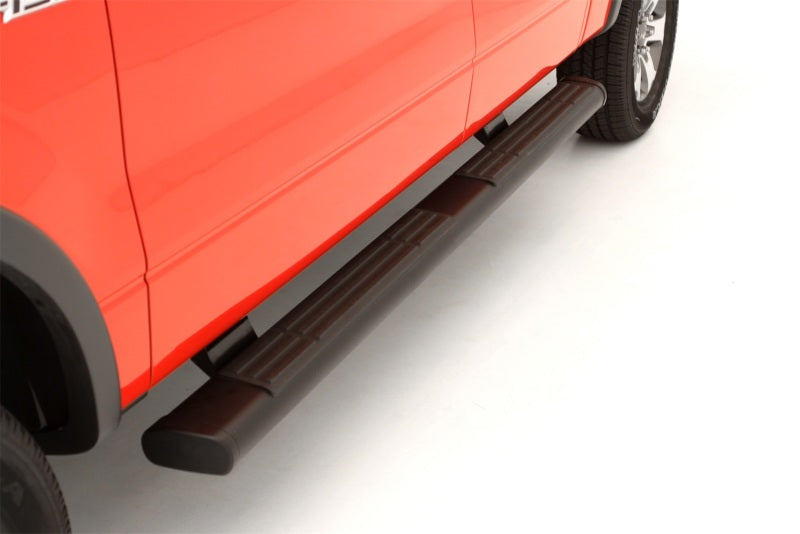 Load image into Gallery viewer, Lund 14-17 Chevy Silverado 1500 Ext. Cab 6in. Oval Straight Black Nerf Bars - Black
