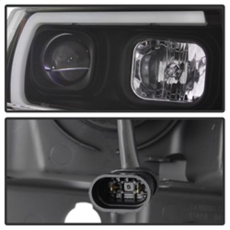 Load image into Gallery viewer, Spyder 99-04 Jeep Grand Cherokee Projector Headlights - Light Bar DRL LED - Black
