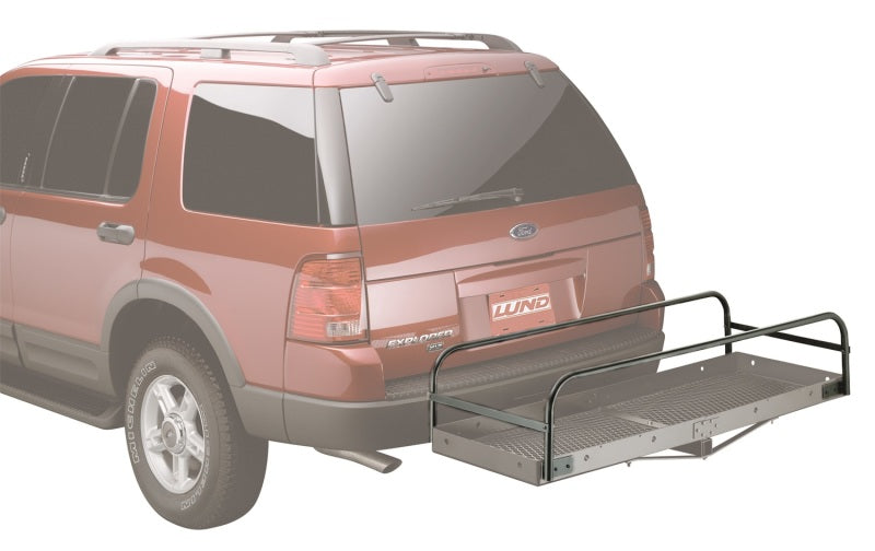 Load image into Gallery viewer, Lund Universal Sidebar Attachment 20x60 Nonfolding Steel Carrier - Black
