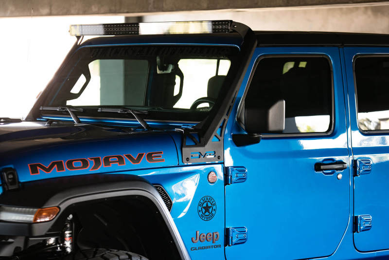 Load image into Gallery viewer, DV8 Offroad 20-22 Jeep JL 392 &amp; JT Mojave A-Pillar Light Bar Mount
