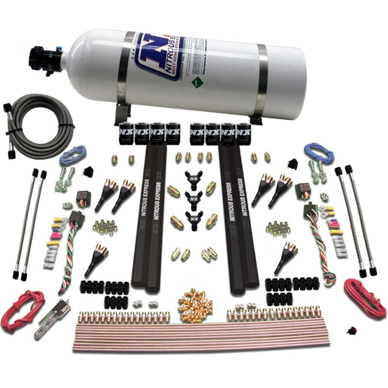 Load image into Gallery viewer, Nitrous Express 6 Cyl SX2 Dual Stage Nozzle Nitrous Kit w/15lb Bottle
