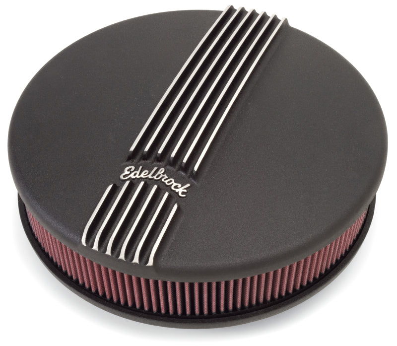 Load image into Gallery viewer, Edelbrock Air Cleaner Classic Series Round Aluminum Top Cloth Element 14In Dia X 3 9In Black
