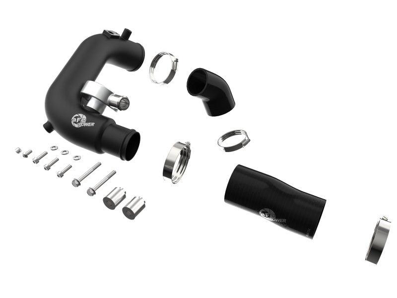 Load image into Gallery viewer, aFe BladeRunner 2 1/2in Intercooler Hot Side Charge Pipe 18-21 Jeep Wrangler JL L4-2.0L (t) - Black
