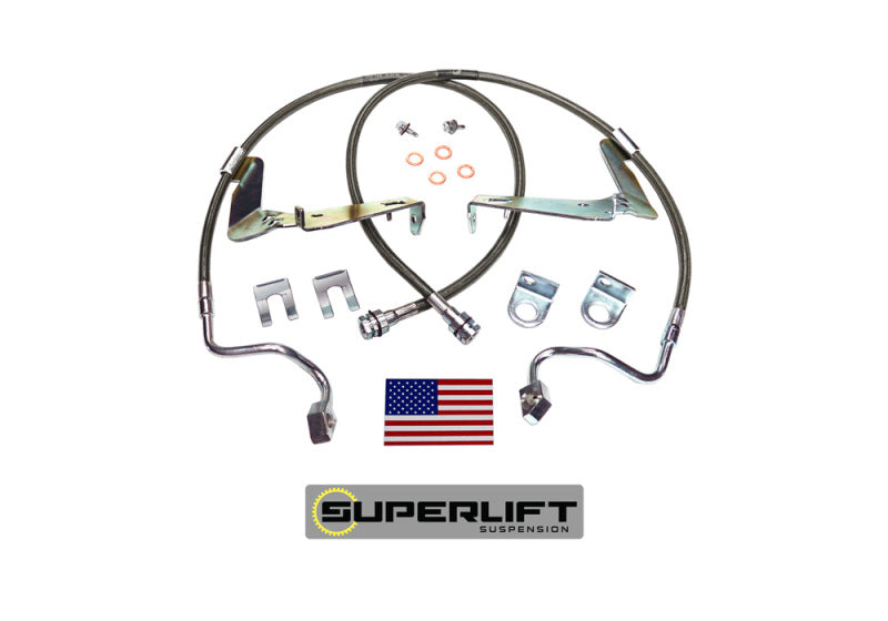 Load image into Gallery viewer, Superlift 08-10 Ford F-250/F-350 w/ 6-10in Lift Kit (Pair) Bullet Proof Brake Hoses
