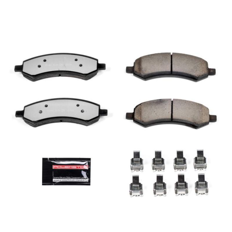 Load image into Gallery viewer, Power Stop 07-09 Chrysler Aspen Front Z36 Truck &amp; Tow Brake Pads w/Hardware
