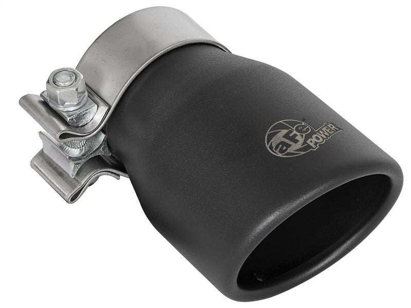 Load image into Gallery viewer, aFe MACH Force-XP 409 SS Single Wall Universal Clamp On Exhaust Tip - Black
