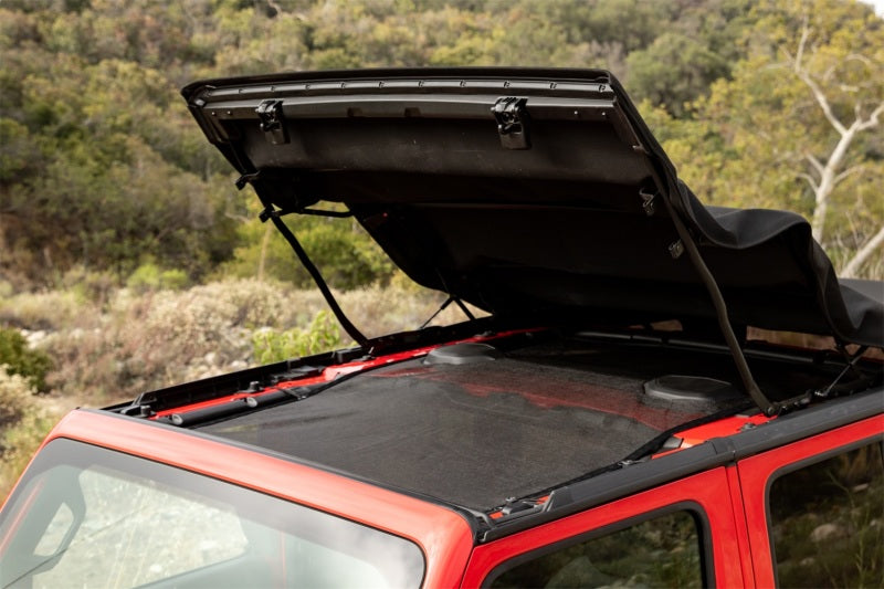 Load image into Gallery viewer, Rampage 2018-2019 Jeep Wrangler(JL) Unlimited Sport 4-Door Mesh Shade Top - Extended - Black
