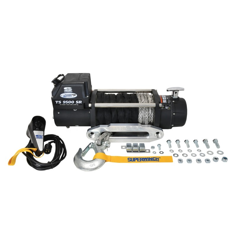 Load image into Gallery viewer, Superwinch 9500 LBS 12V DC 3/8in x 80ft Synthetic Rope Tiger Shark 9500 Winch
