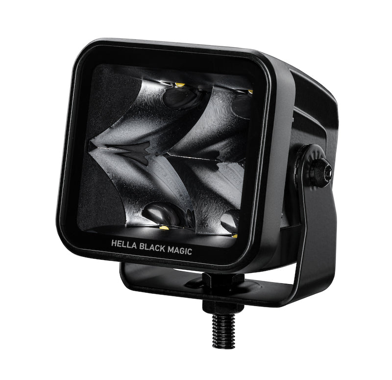 Load image into Gallery viewer, Hella Universal Black Magic 3.2in L.E.D. Cube Kit - Spot Beam
