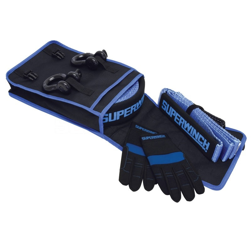 Load image into Gallery viewer, Superwinch Getaway Recovery Kit (Incl. Bow Shackles/Tree Trunk Protec/Recovery Strap/Gloves/Bag)
