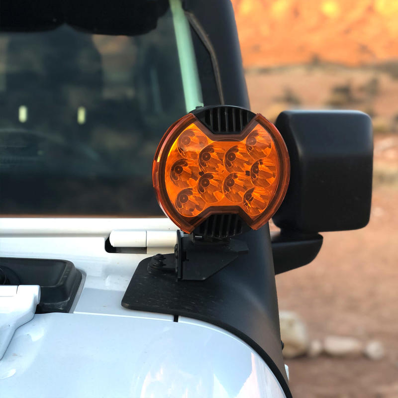 Load image into Gallery viewer, KC HiLiTES 6in. Light Shield for SlimLite LED - Amber
